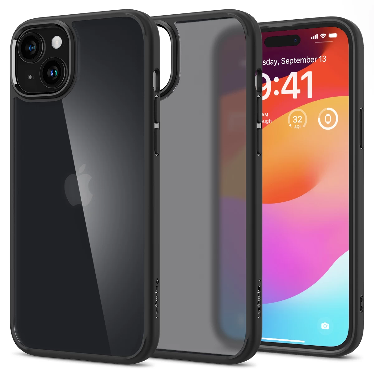 Ultra Hibridinis Dėklas iphone 15 Plus, Juodas