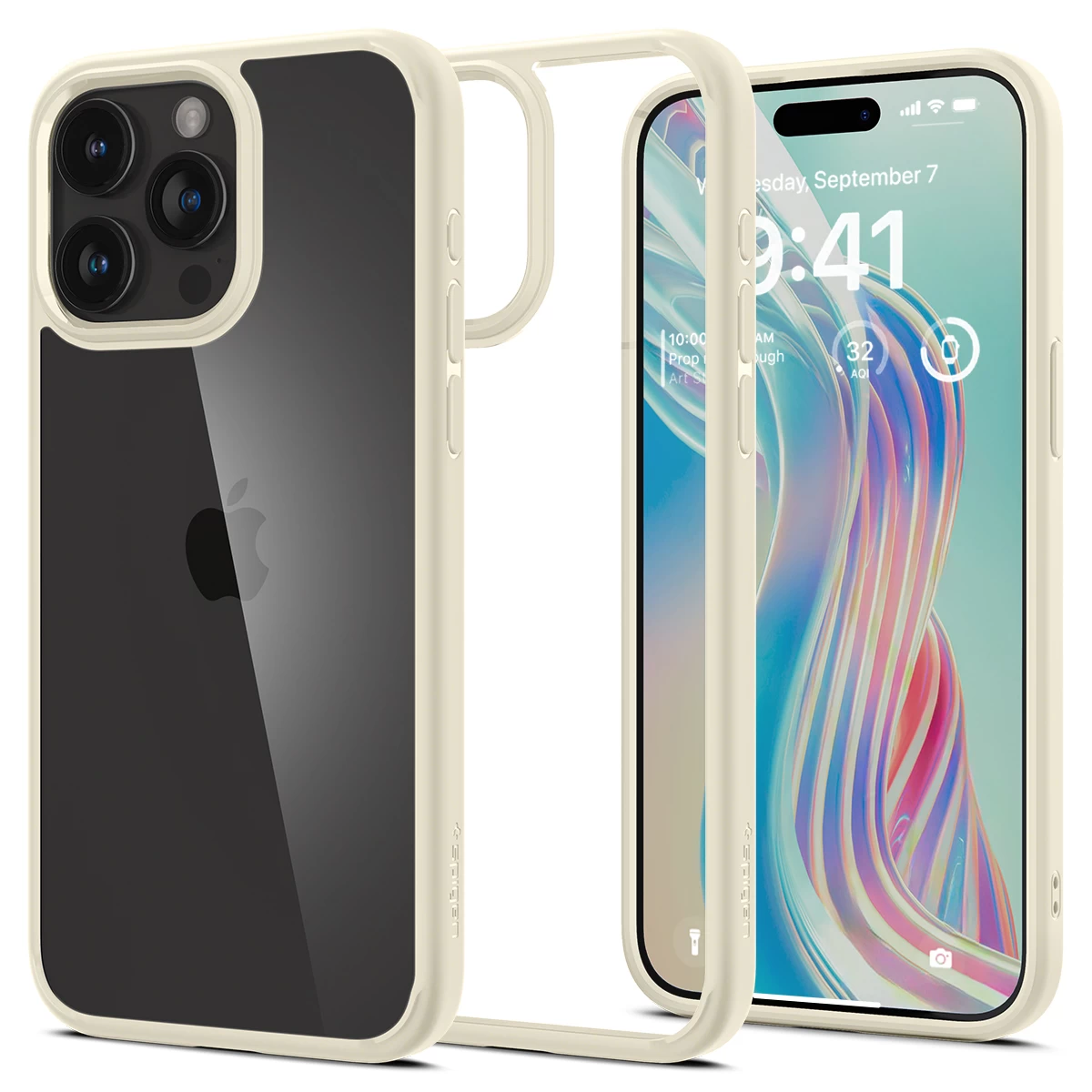 Ultra Hibridinis Dėklas Iphone 15 Pro Beige