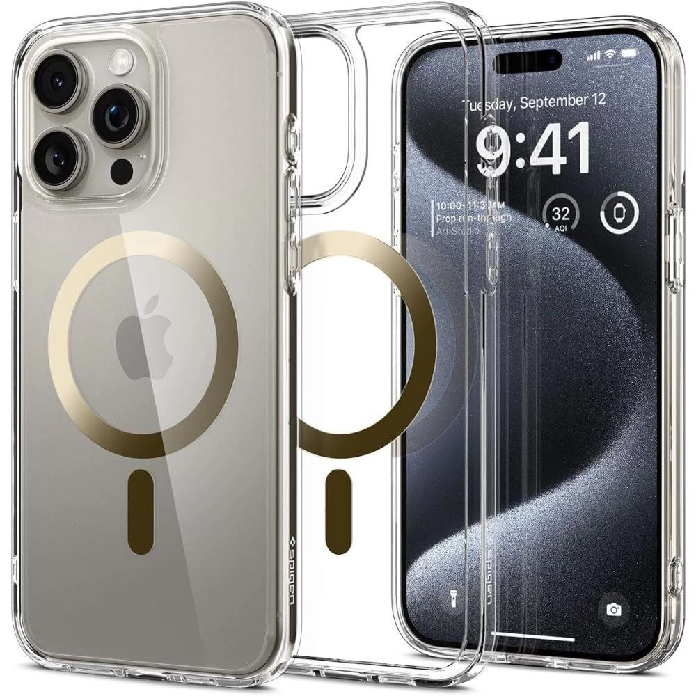 Ultra Hybrid Mag Dėklas Su Magsafe Iphone 15 Pro Auksinis
