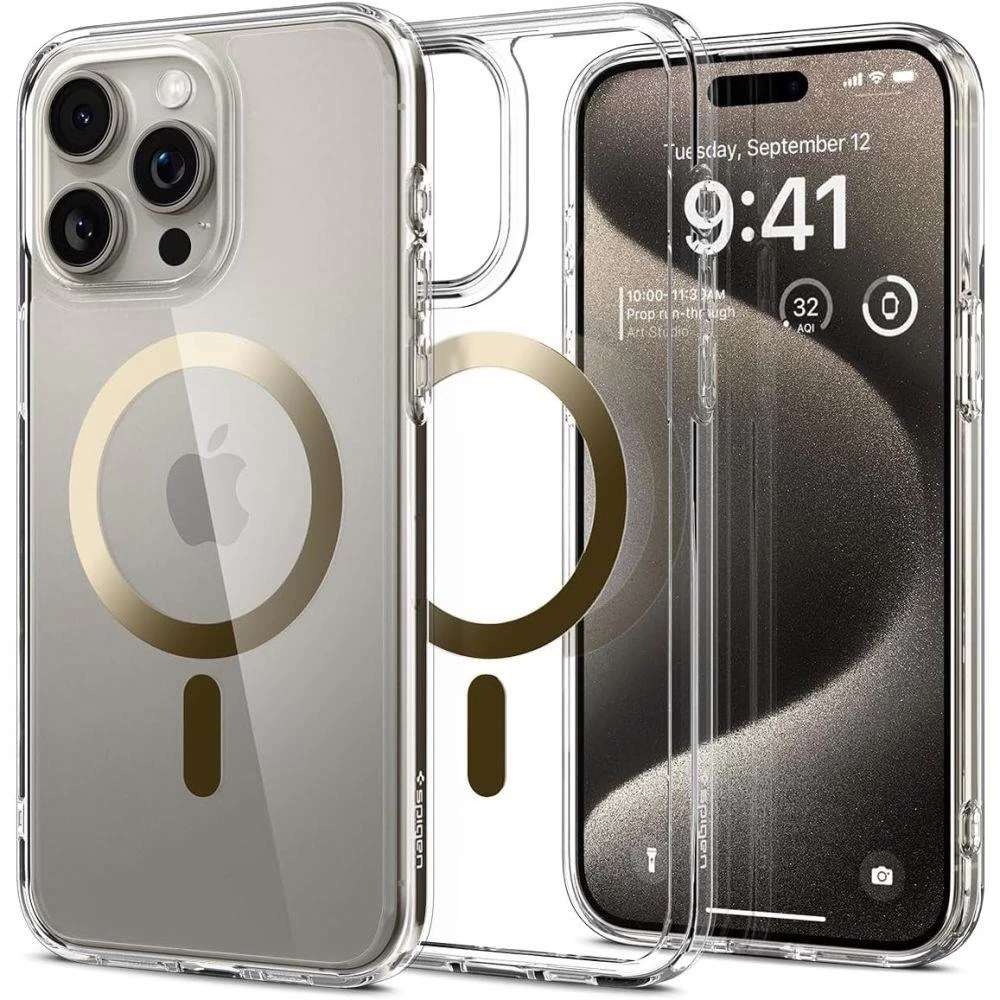 Ultra Hybrid Mag Dėklas Su Magsafe Iphone 15 Pro Max Auksinis