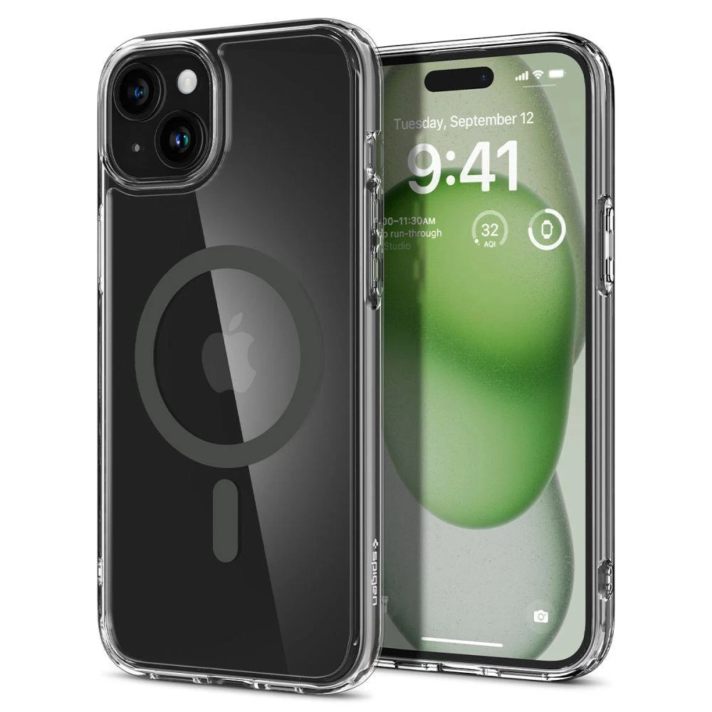 ultra Hybrid Mag Dėklas Su magsafe, Skirtas iphone 15, Grafito Spalvos