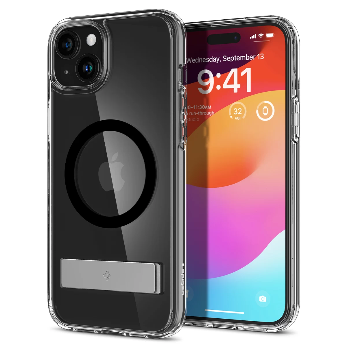 Ultra Hybrid S Magsafe Dėklas Su Stovu Iphone 15, Juodas