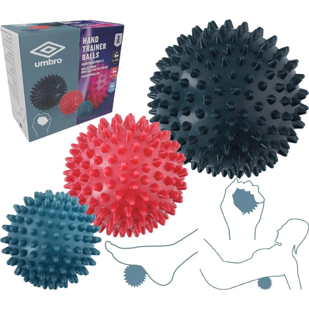 umbro Masažiniai Kamuoliukai 3 Vnt.