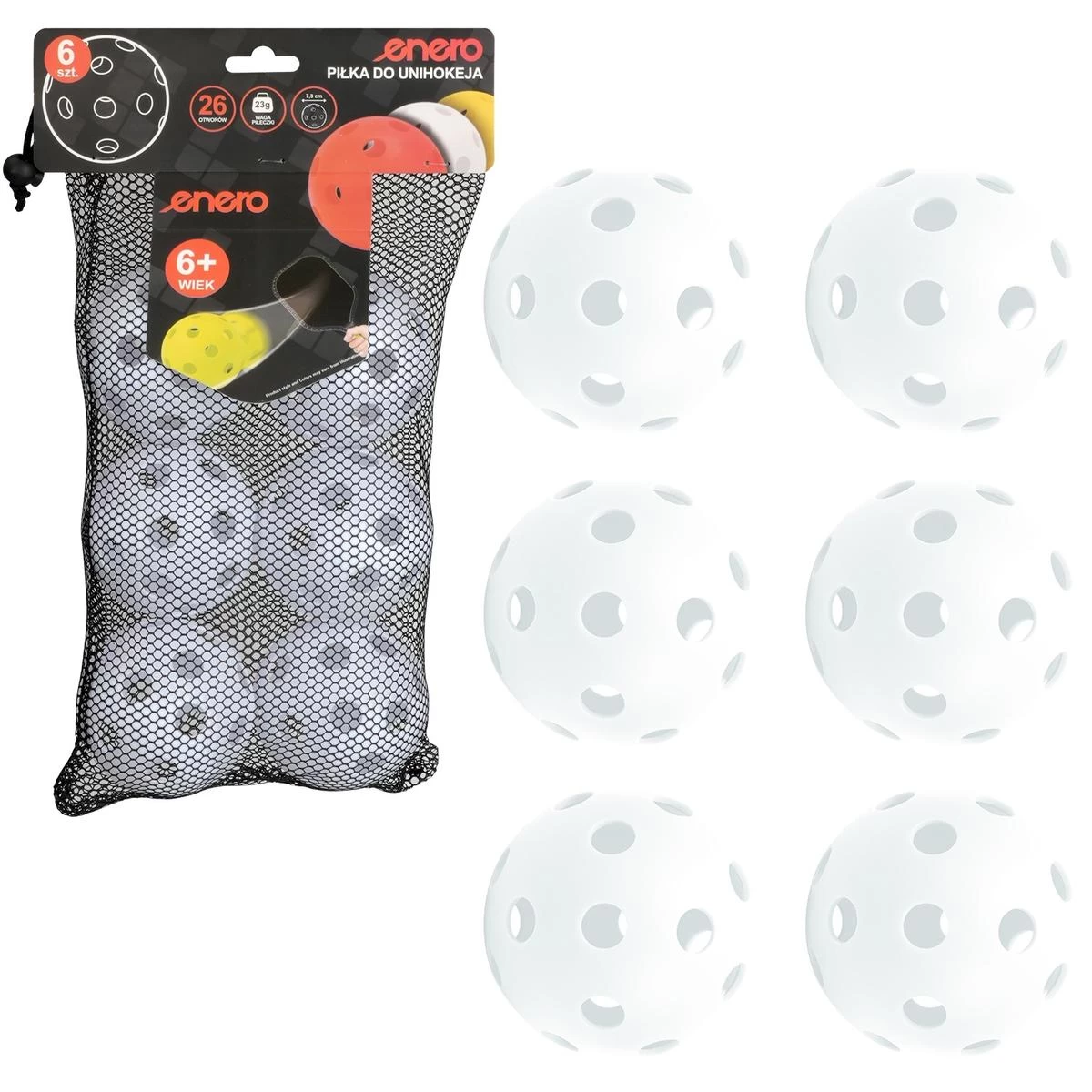 Unihoc Match Ball White Enero 6vnt.