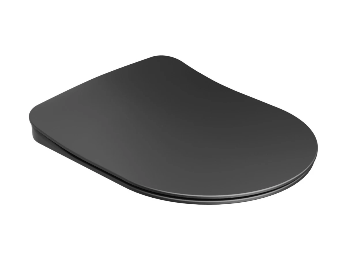 Unitazo dangtis-sėdynė Uni Chrome Flat juodas, X01795