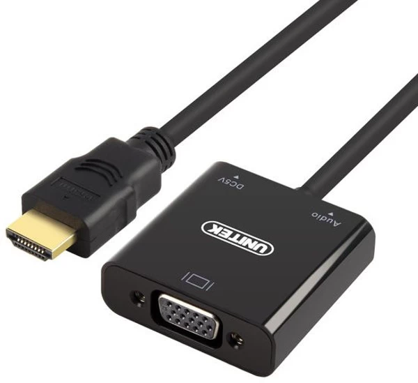 Unitek Hdmi - Vga + Garso Adapteris Hdmi (kištukas) - Vga (lizdas) Y-6333