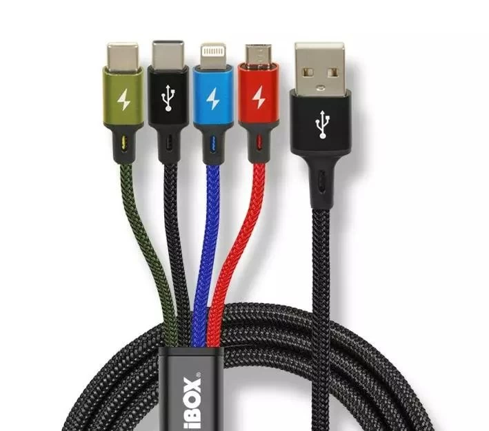 Universal 4 in 1 charging cable I-BOX USB IKUM4W1