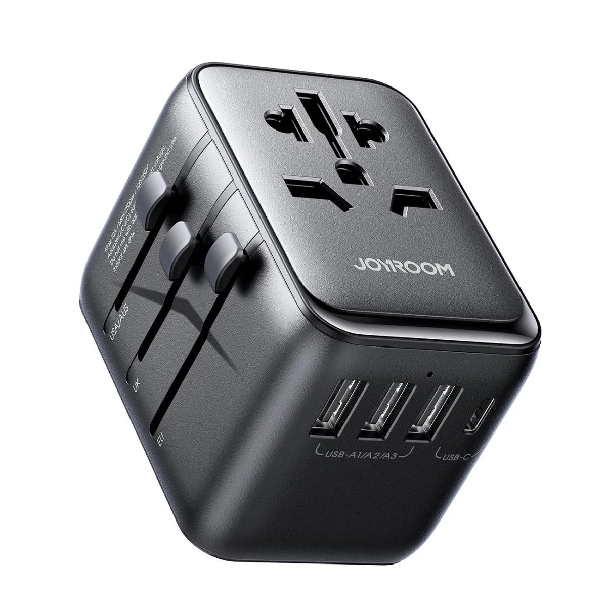 Universalus Kelioninis įkroviklio Adapteris 17w Eu / Us / Uk / Jp / Au / Cn - Juodas