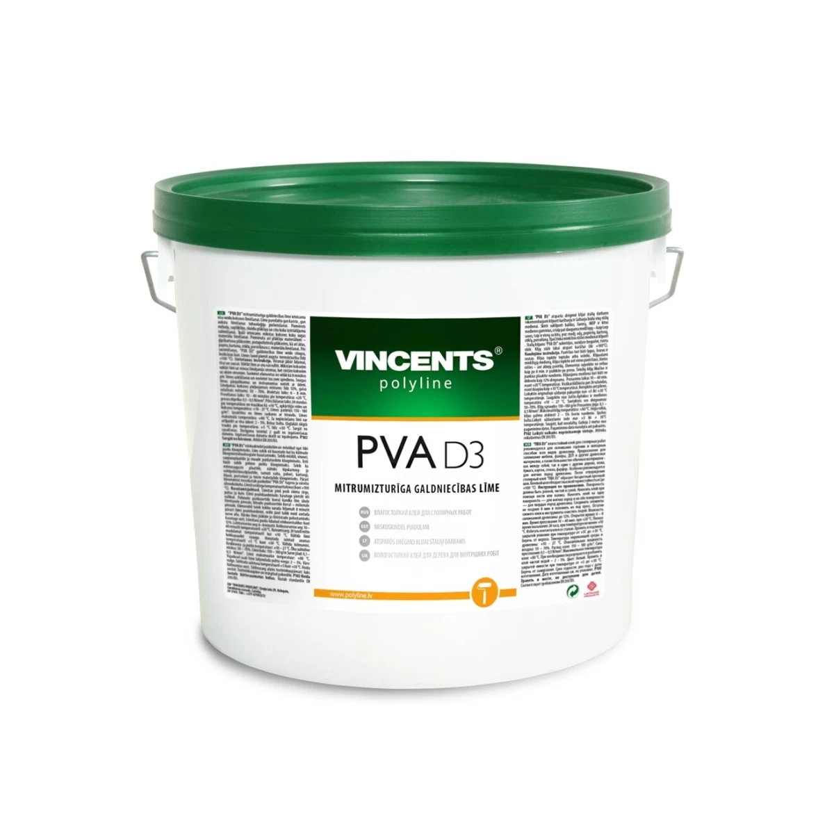 Universalūs klijai VINCENTS POLYLINE PVA D1, 2,5kg Universalūs klijai VINCENTS POLYLINE PVA D1, 2,5kg