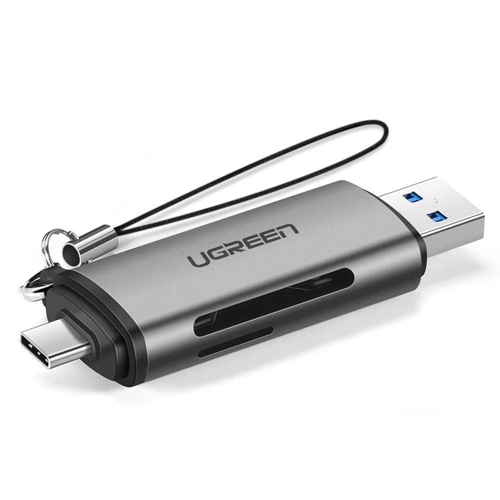 Universalus Mikro Sd Kortelių Skaitytuvas, Skirtas Usb 3.0 Ir Usb-c 3.0, Pilkos Spalvos