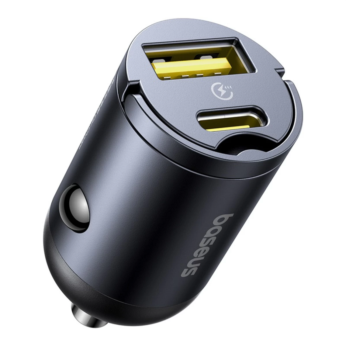 Usb-a Usb-c 30 W Automobilinis įkroviklis - Juodas