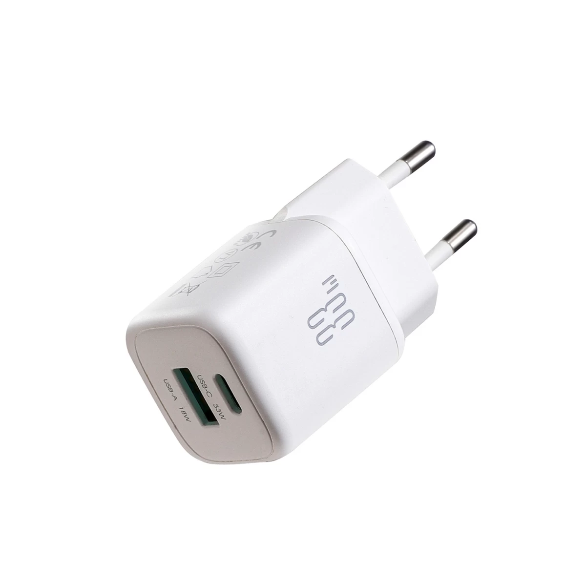 Usb-a Usb-c 33 W Tinklo įkroviklis - Baltas