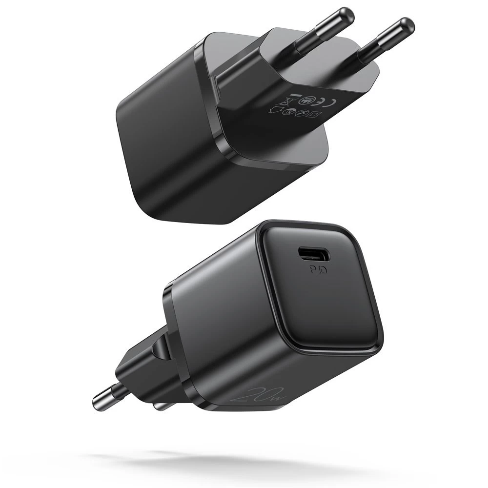 Usb-c 20w Power Delivery Quick Charge 3.0 Afc įkroviklis Juodas