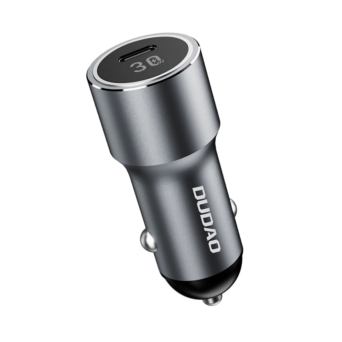 Usb-c 30w Pd Automobilinis įkroviklis - Sidabrinis