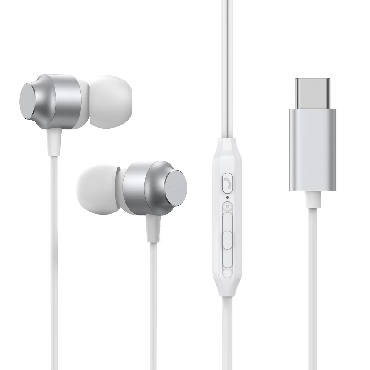 Usb-c Ausinės į Ausis Jr-ec06 Silver