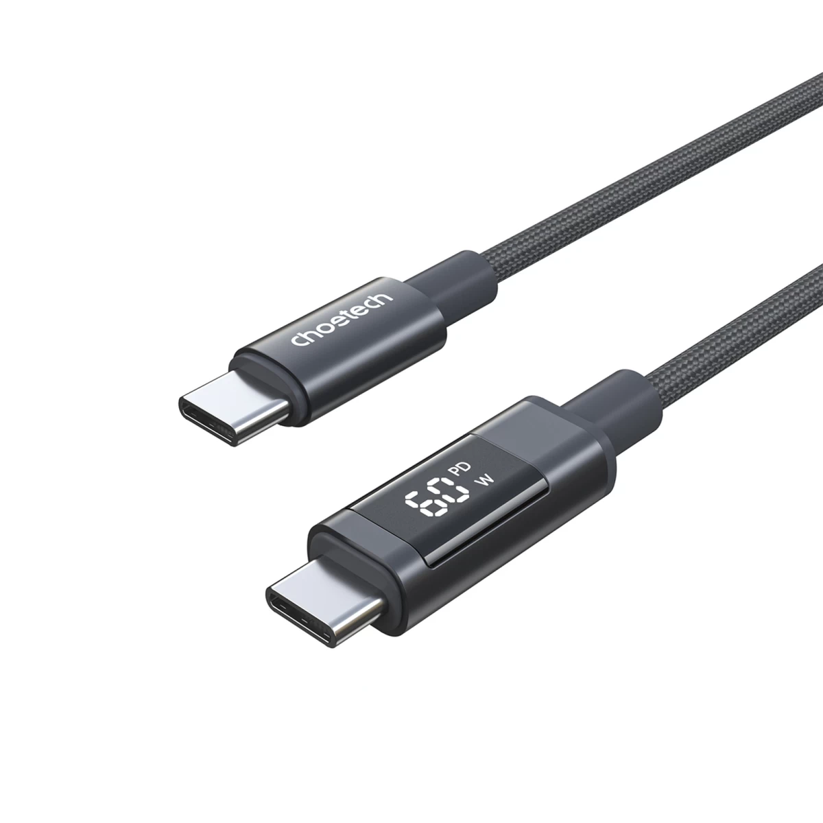 Usb-c Ekrano Kabelis Pd 60 W 1,2 M - Juodas