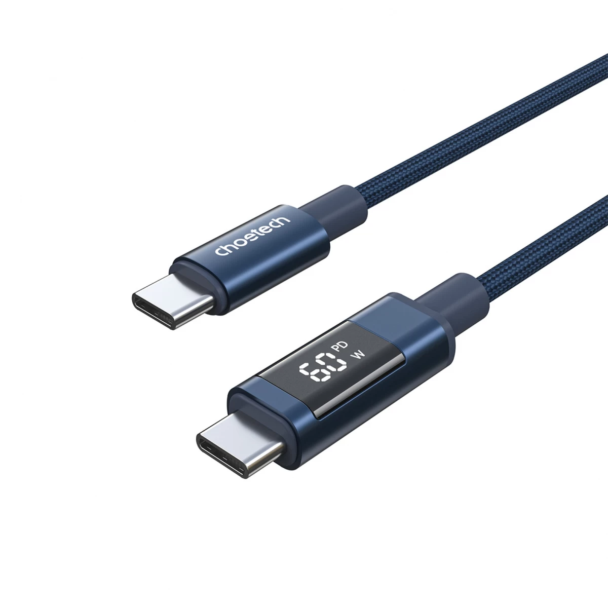 Usb-c Ekrano Kabelis Pd 60 W 1,2 M - Mėlynas