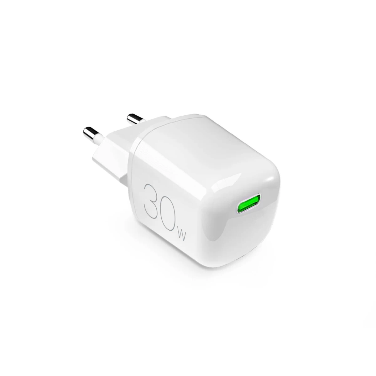 Usb-c Gan 30 W minipro Tinklo įkroviklis - Baltas