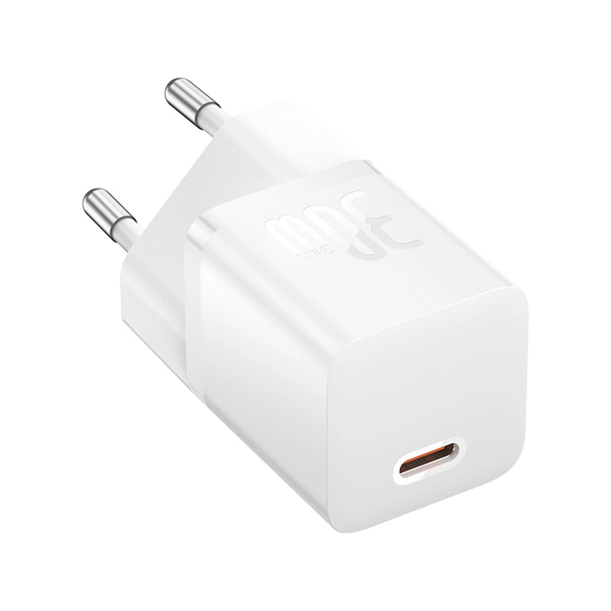 Usb-c Gan5 30 W Tinklo įkroviklis Su Usb-c 100 W 1 M Kabeliu - Baltas