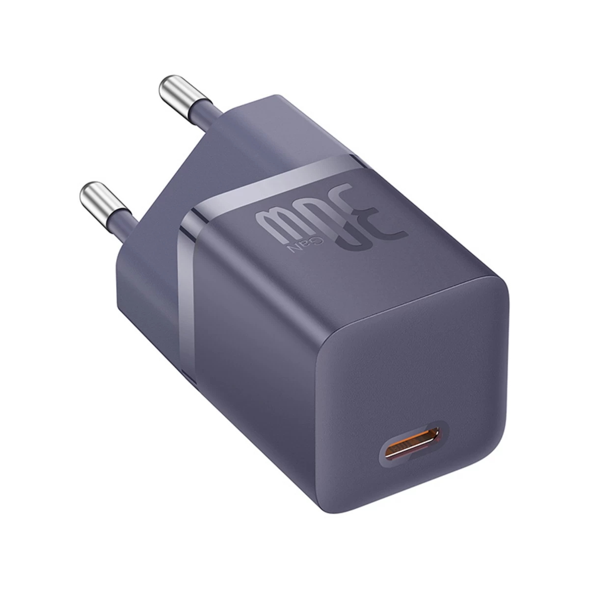 Usb-c Gan5 30 W Tinklo įkroviklis Su Usb-c 100 W 1 M Kabeliu - Violetinis