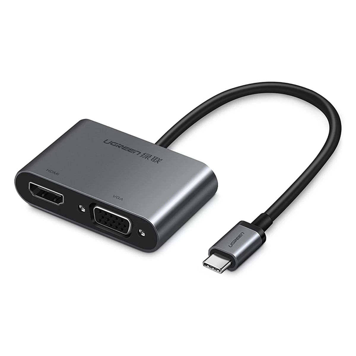Usb-c - Hdmi / Vga / Usb-a 3.0 / Usb-c Pd - Pilkas Usb-c - Hdmi / Vga / Usb-a 3.0 / Usb-c Pd - Pilkas