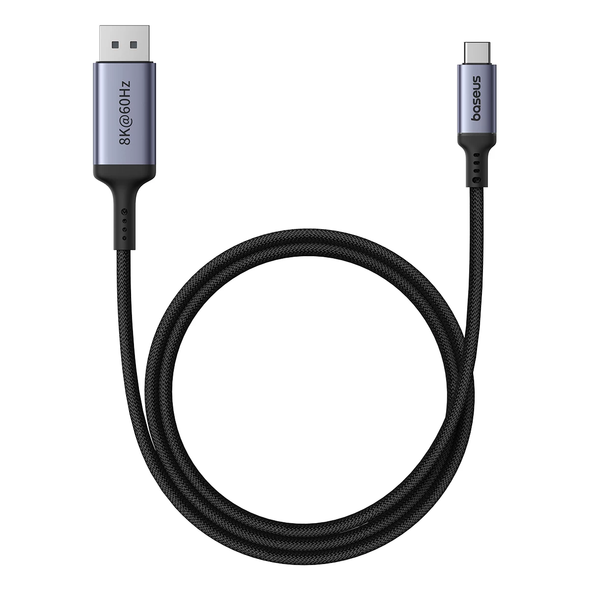 Usb-c į Displayport 1.4 Hd 8k 60hz 1,5 M Vienkryptis Kabelis, Juodas