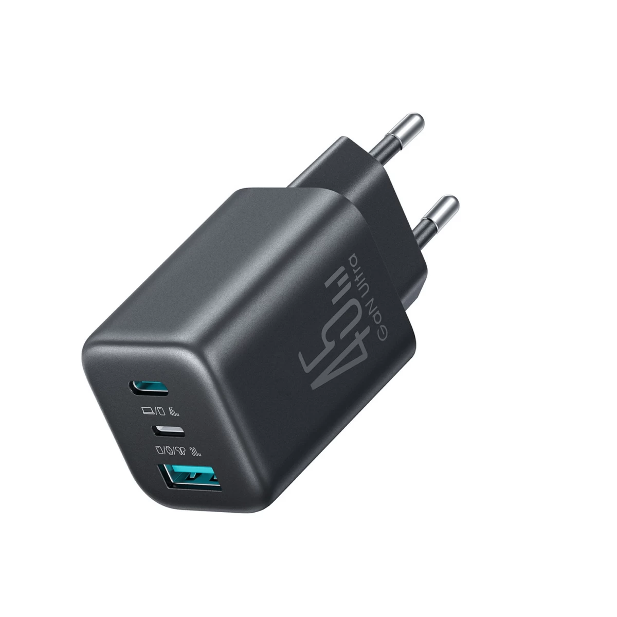 Usb-c iphone Lightning Usb-a gan Tinklo įkroviklis 45 W - Juodas