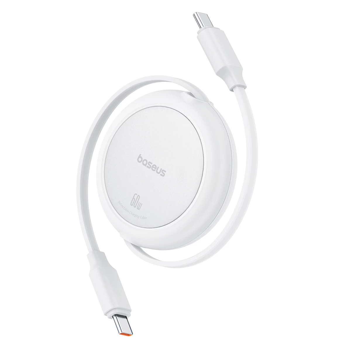 Usb-c Ištraukiamasis Kabelis free2pull 60w, 1 M - Baltas