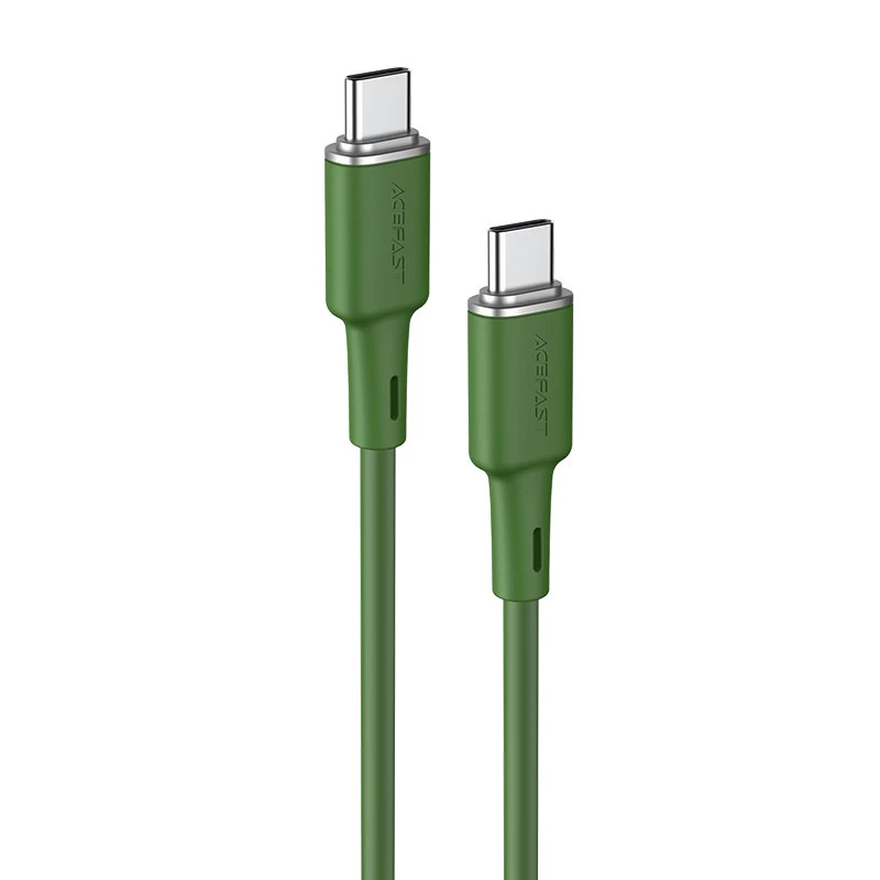 Usb-c Kabelis 60w 20v 3a 1,2 M Alyvuogių žalios Spalvos