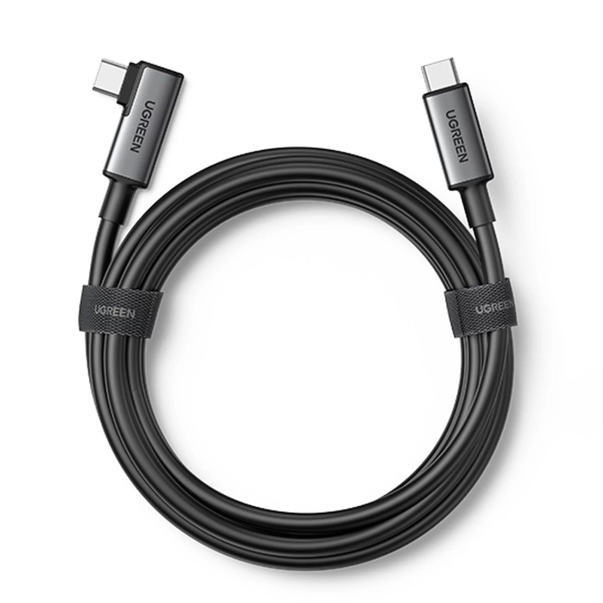 Usb-c Kampinis Kabelis Su Vr Akinių oculus Quest 2 Palaikymu 60w 5 M Juodas