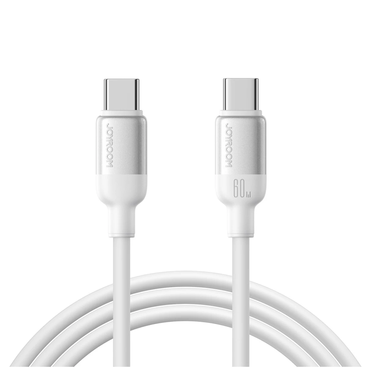 Usb-c Laidas „lively Series“ 60 W, 1,2 M – Baltas