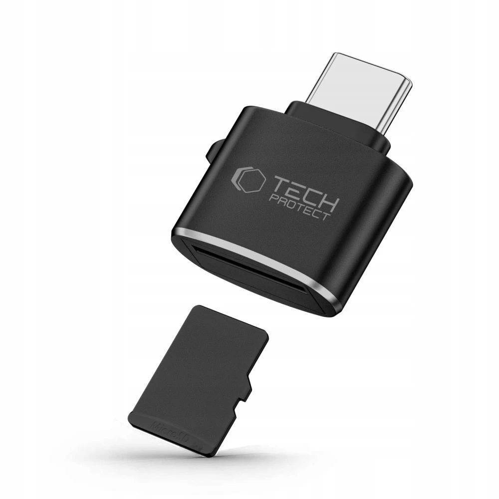 Usb-c Microsd Atminties Kortelių Skaitytuvo Adapteris - Juodas