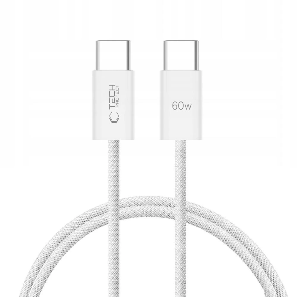 Usb-c Pd 60w 3a 1 M Kabelis - Baltas