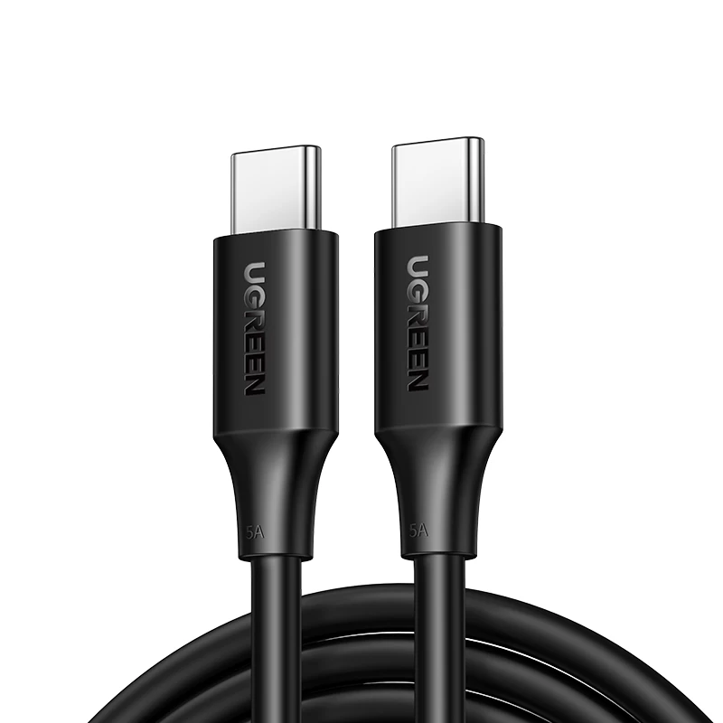 Usb-c Pd Qc 100w 5a 480mbps Kabelis 1,5 M Juodas