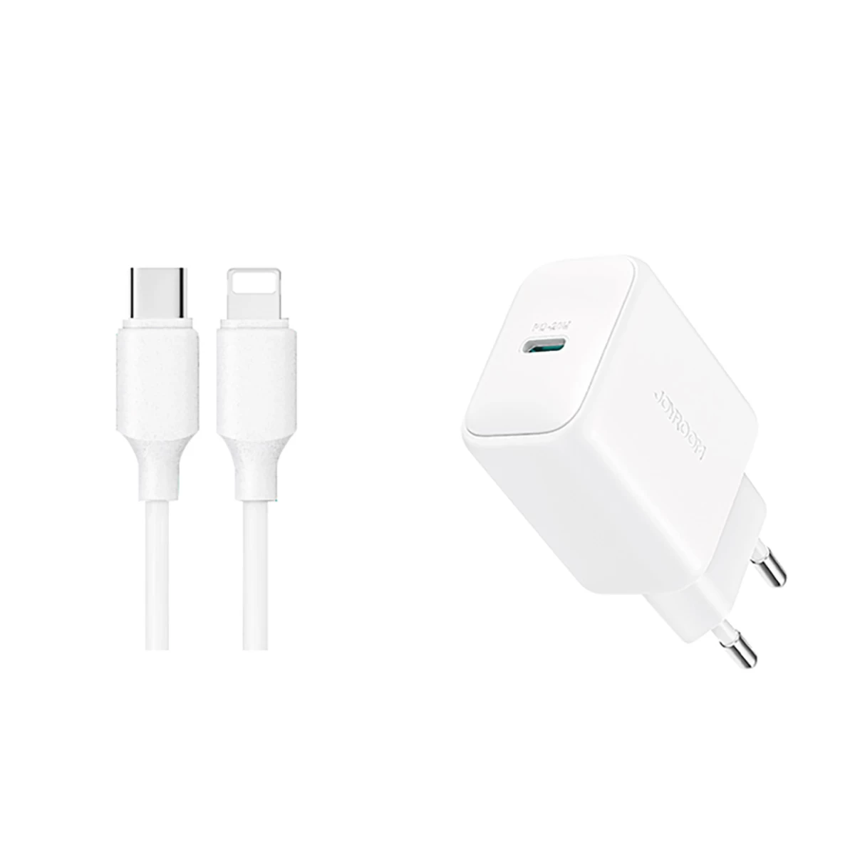 Usb-c Pd Qc 20w Tinklo įkroviklis + iphone Lightning Laidas 1 M - Baltas