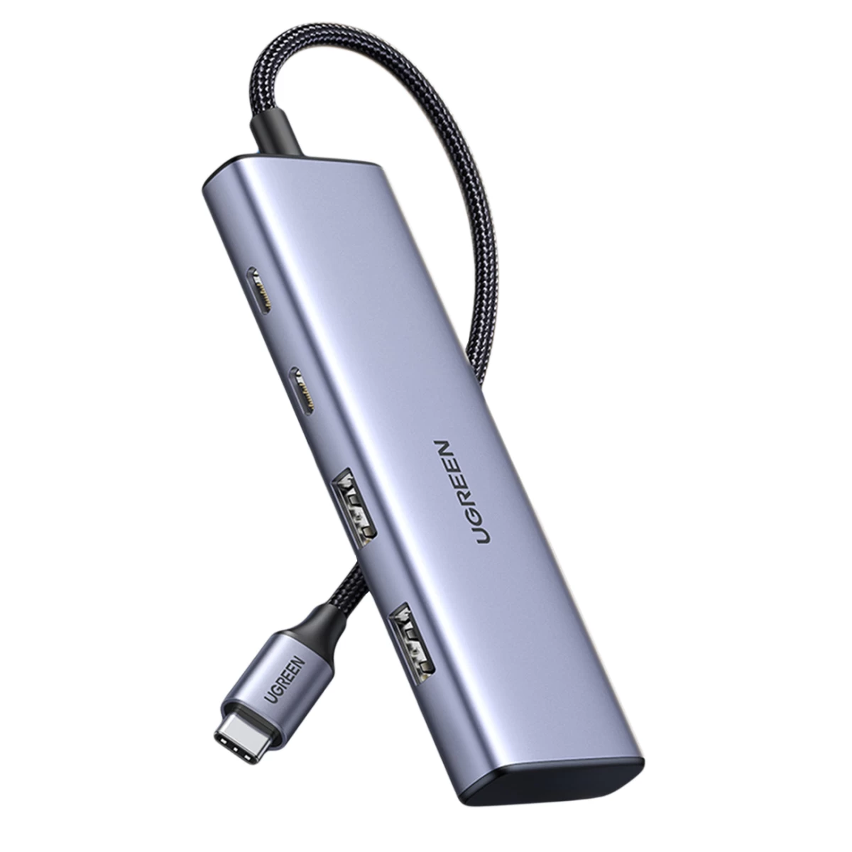 Usb-c Prievado Adapteris Hub - 2x Usb-a 2x Usb-c 20cm Pilkos Spalvos Usb-c Prievado Adapteris Hub - 2x Usb-a 2x Usb-c 20cm Pilkos Spalvos