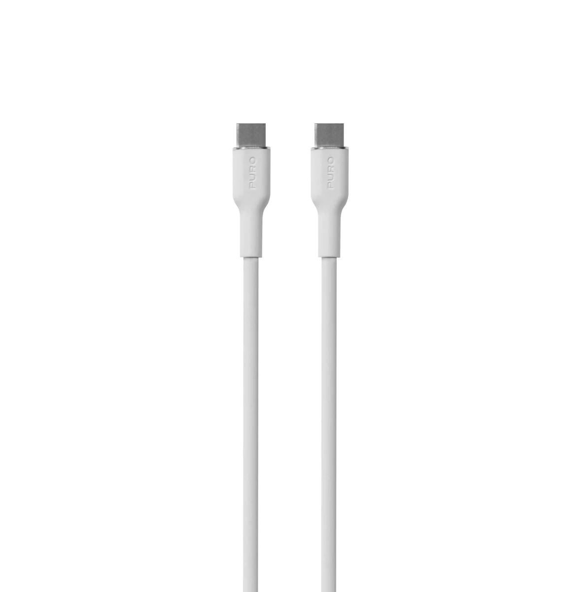 Usb-c Silikoninis Kabelis 60w 1,5 M - Baltas