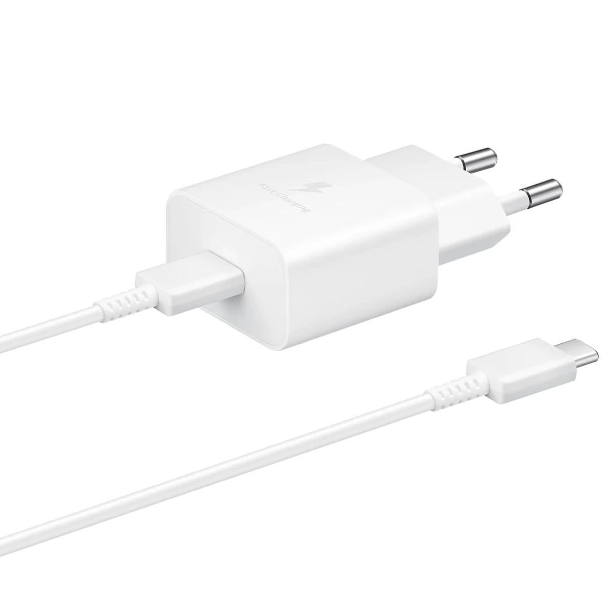 Usb-c Tinklo įkroviklis 15w Pd Afc + Usb-c Kabelis, Baltas