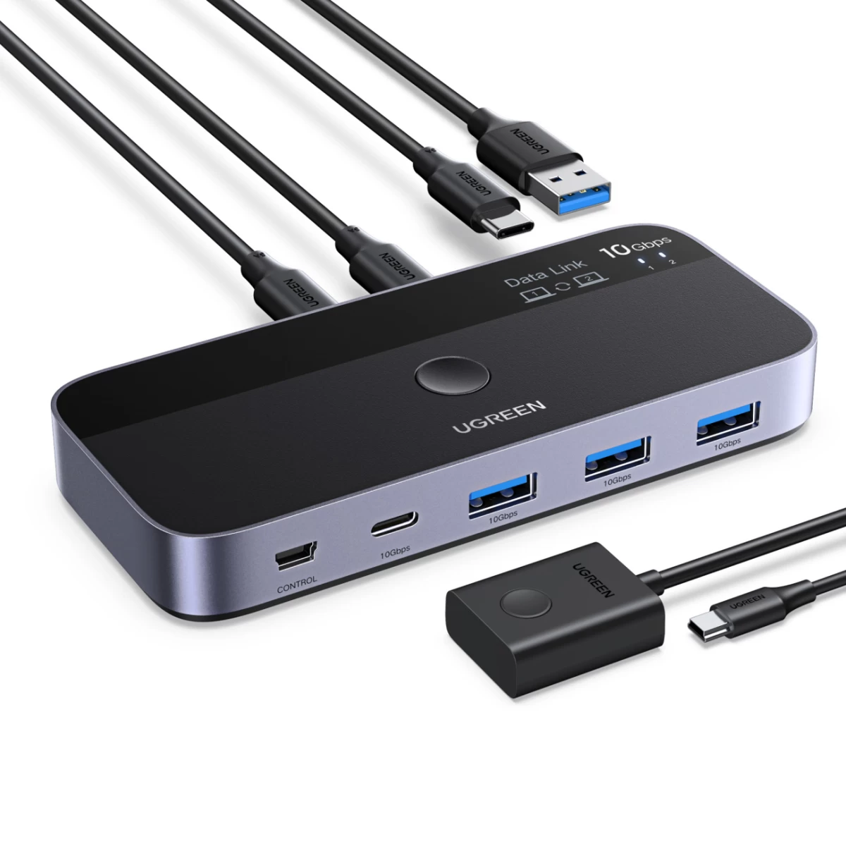 Usb-c Usb-a 10gb/s Jungiklis - Pilkas