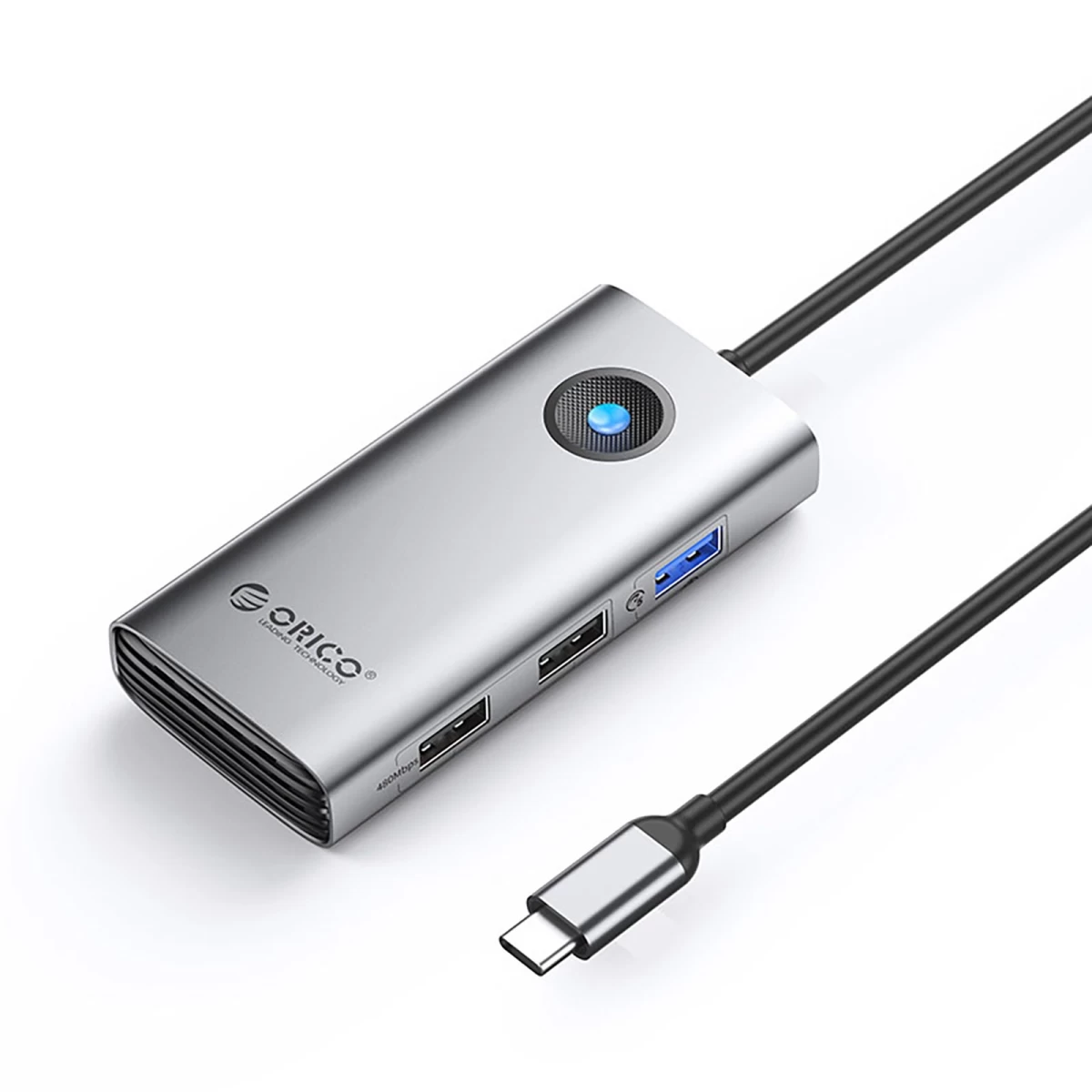 Usb-c – Usb-a Usb-c Pd Hdmi Jungčių Blokas – Pilkos Spalvos