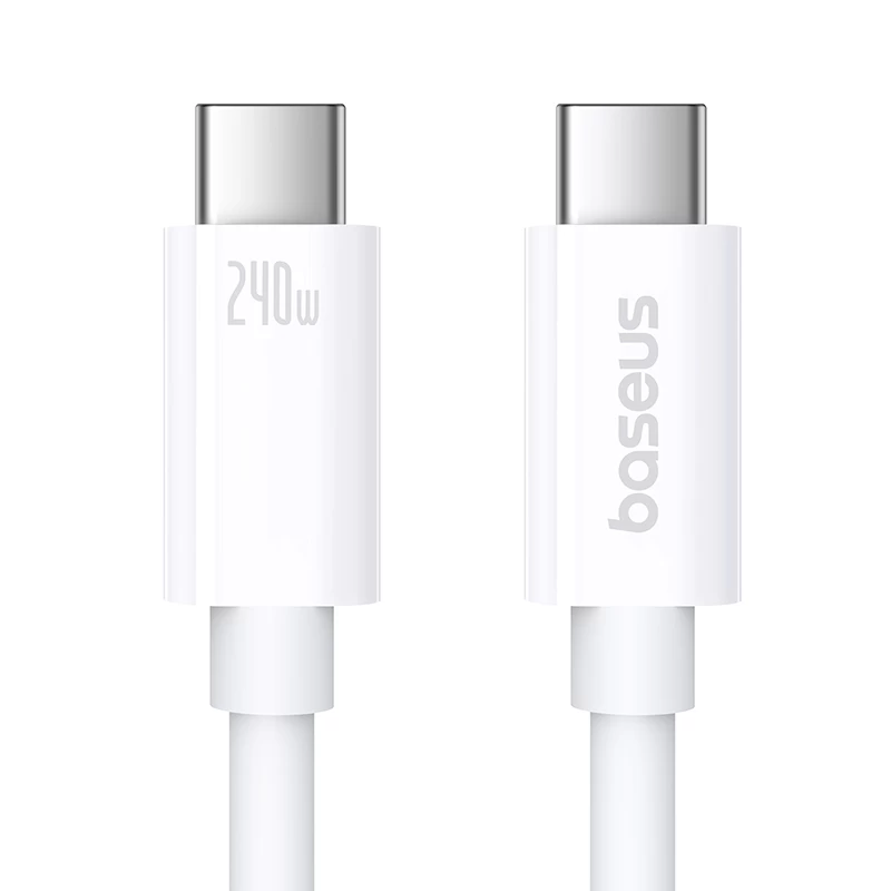 Usb-c - Usb-c 240w Pd 8k 60hz 40gb/s Kabelis 1m Baltas