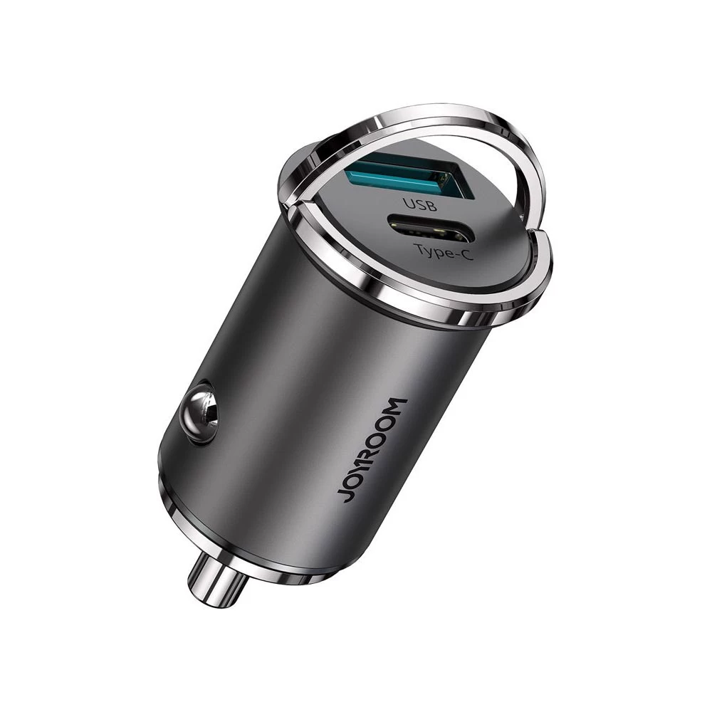 Usb-c Usb Greitasis Automobilinis įkroviklis 45w 5a Pd Qc 3.0 Afc Scp Pilkos Spalvos
