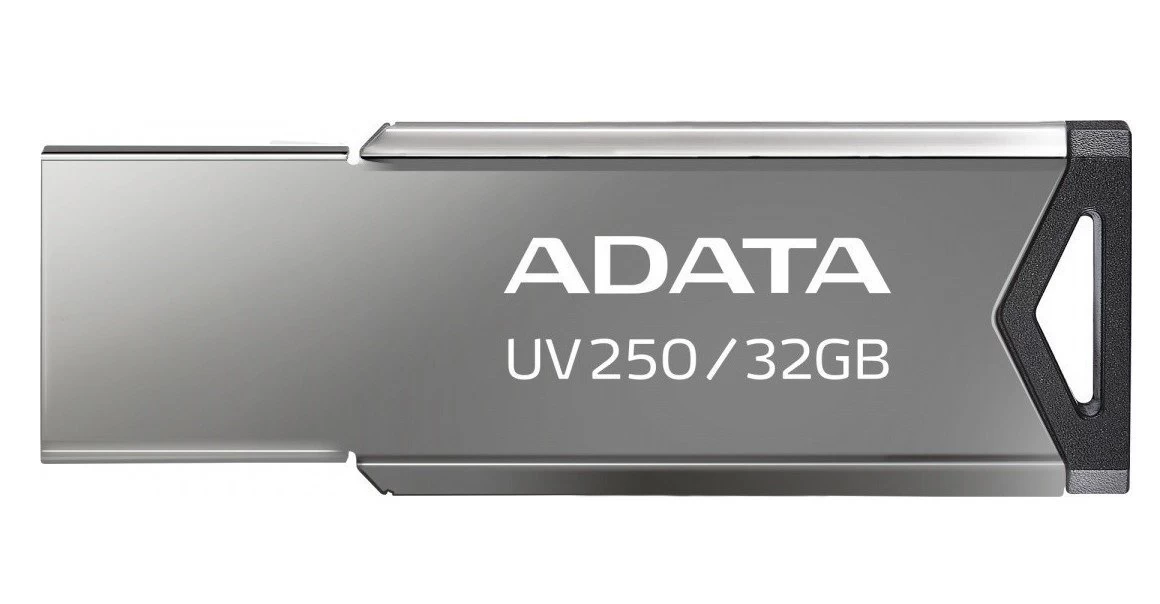 USB flash drive ADATA UV250 AUV250-32G-RBK (32GB; USB 2.0; silver color)