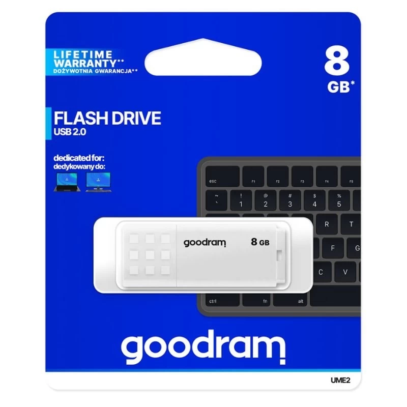 USB flash drive GoodRam UME2 UME2-0080W0R11 (8GB; USB 2.0; white color)