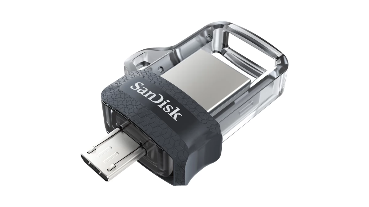 USB flash drive SanDisk SDDD3-256G-G46 (256GB; microUSB, USB 3.0; gray color)