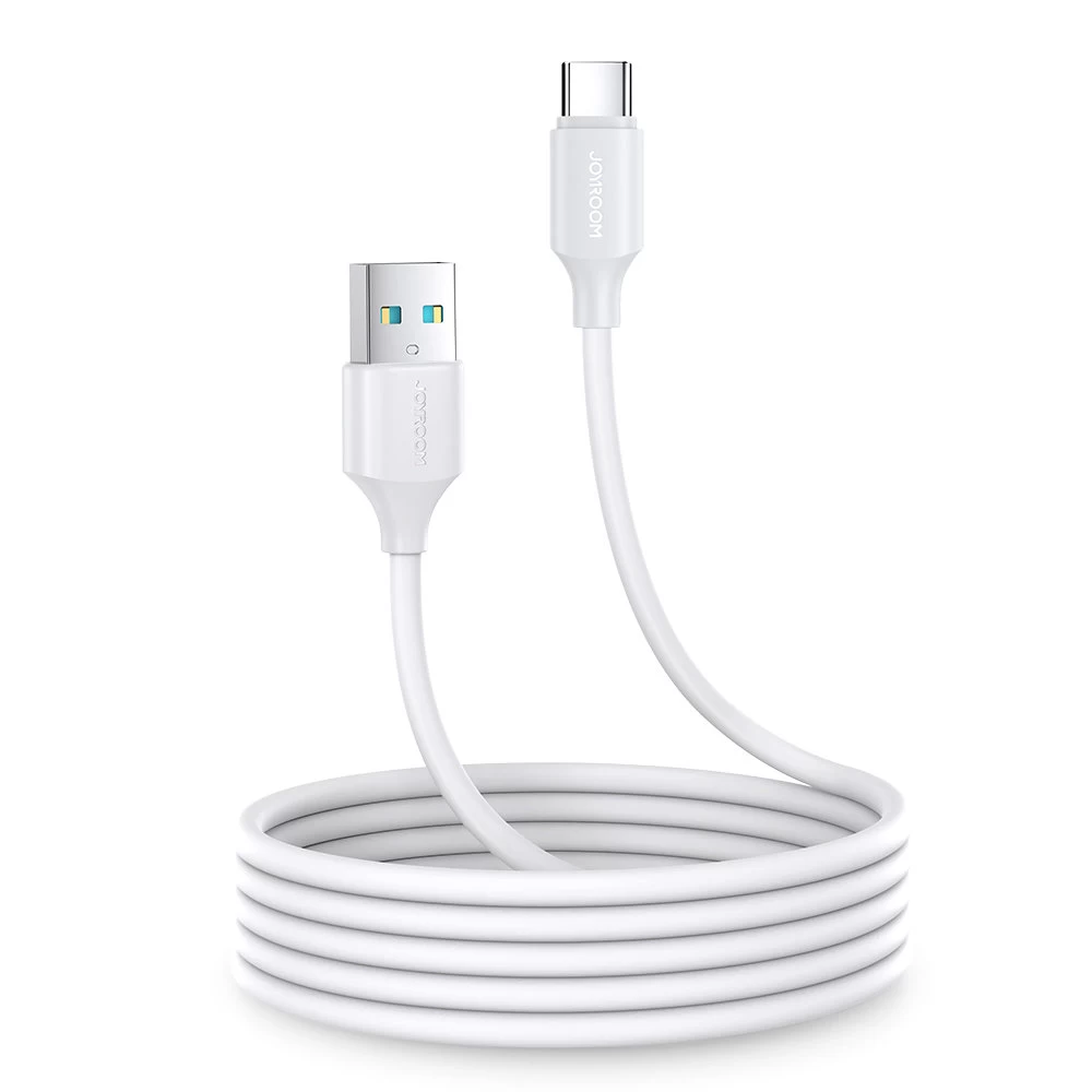 Usb įkrovimo Ir Duomenų Perdavimo Kabelis Usb - Usb Type C 3a 2m, Baltas