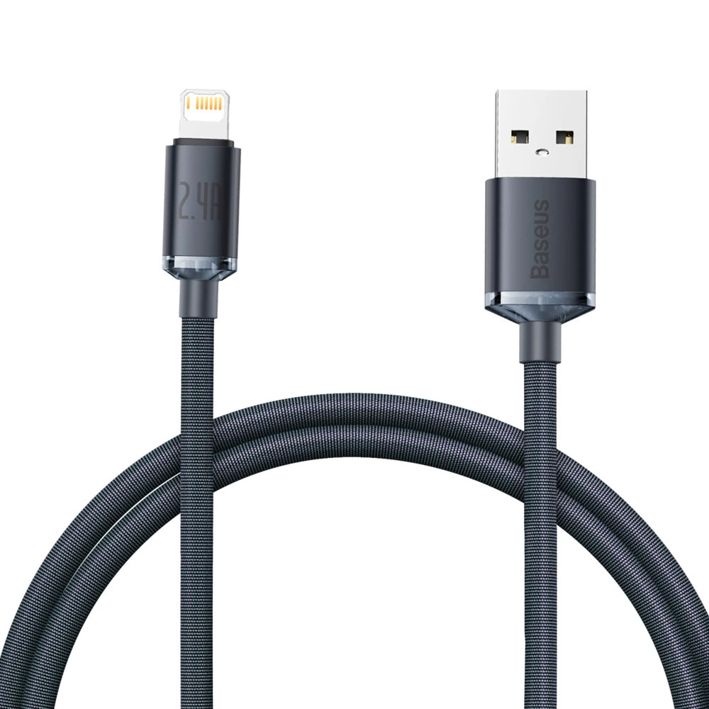 Usb Iphone Lightning Greitojo įkrovimo Ir Duomenų Perdavimo Laidas 2,4 A 1,2 M Juodas