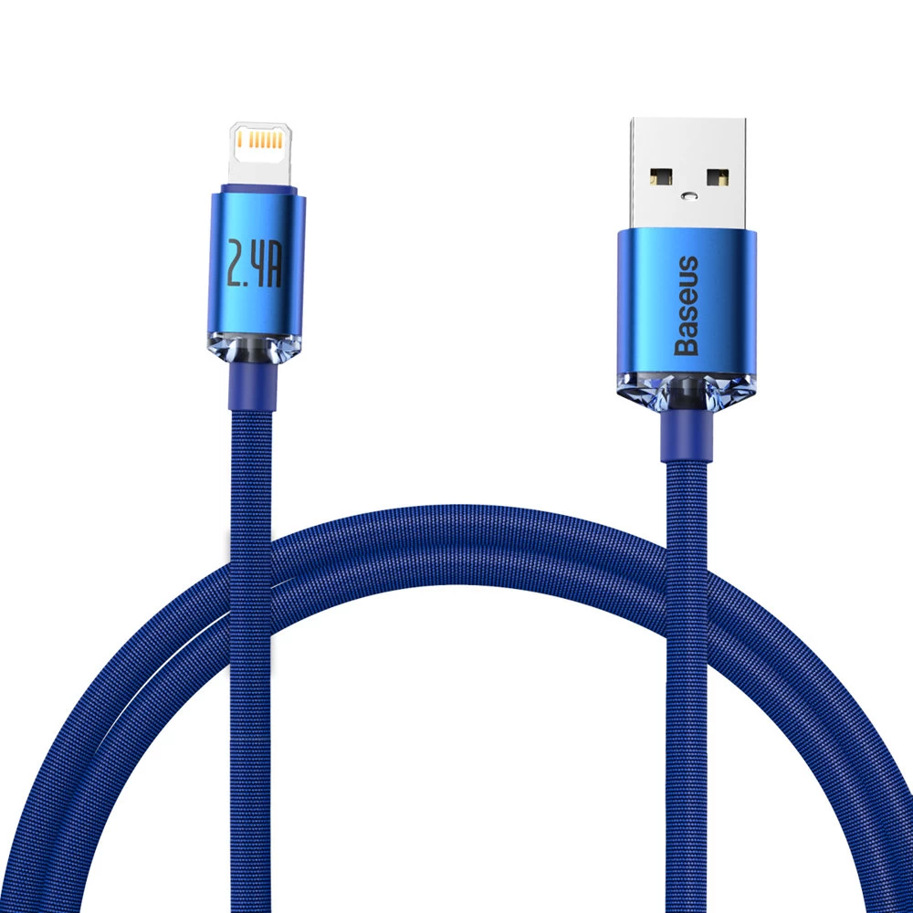 Usb Ir lightning Greito įkrovimo Ir Duomenų Perdavimo Laidas 1,2 M Mėlynas
