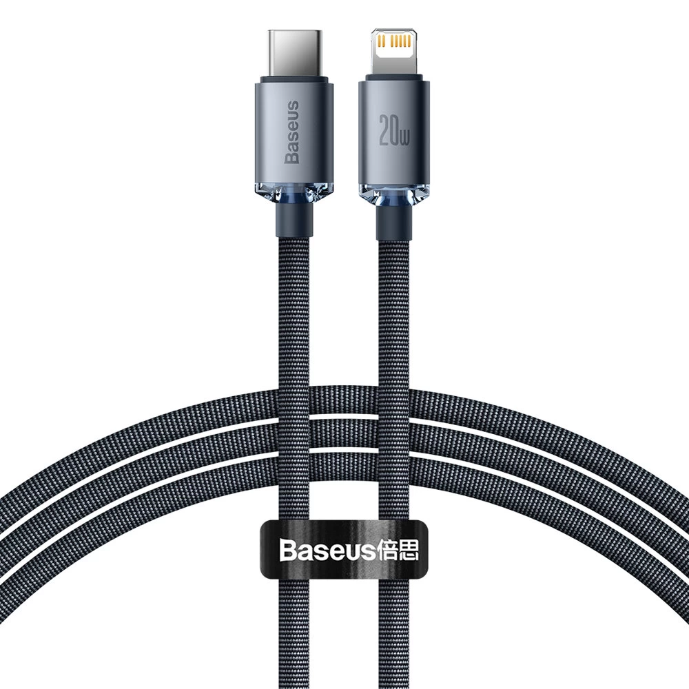 Usb Ir lightning Greitojo įkrovimo Ir Duomenų Perdavimo Kabelis 1,2 M, Juodas
