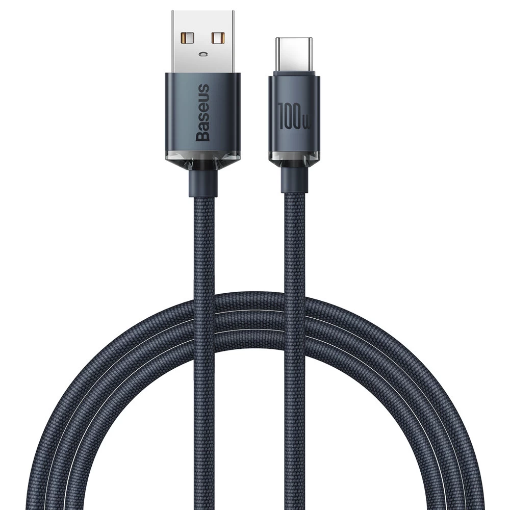 Usb Ir Usb-c Greitojo įkrovimo Ir Duomenų Perdavimo Kabelis 100 W 1,2 M Juodas
